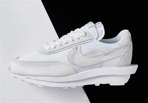 nike sacai white nylon